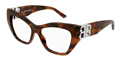 Balenciaga Bb0312o 006 Women's Glasses Tortoiseshell Size 53 - Free Lenses - Blue Light Block Available In Brown