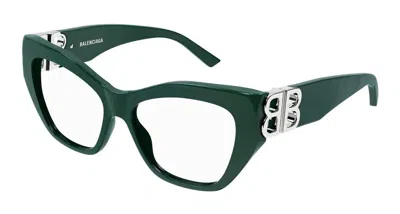 Balenciaga Bb0312o Cat-eye Acetate Eyeglasses In Green
