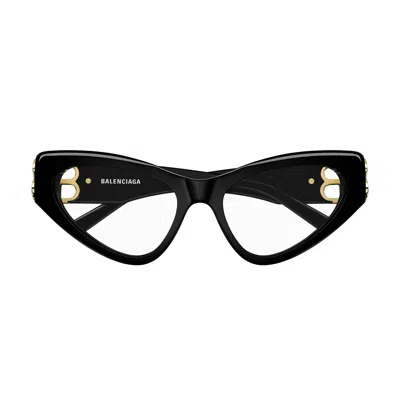 Balenciaga Bb0313o 001 Glasses In 001 Black Black Transpare