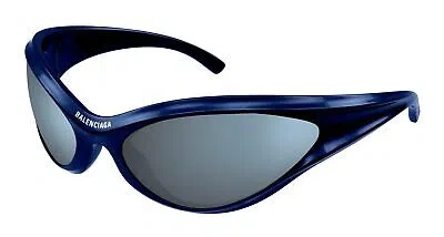 Pre-owned Balenciaga Bb0317s-004 Blue Sunglasses