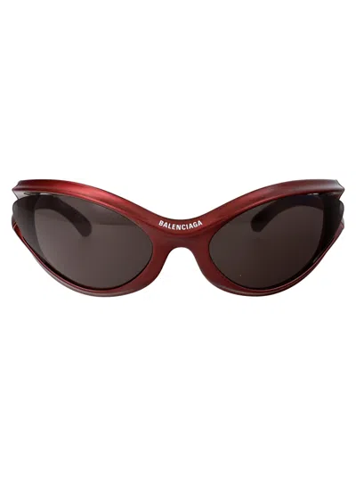 Balenciaga Bb0317s Sunglasses In 002 Burgundy Burgundy Grey