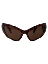 Balenciaga Acetate Havana Sunglasses In 002 Havana Havana Brown