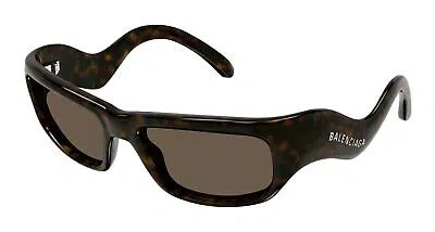 Pre-owned Balenciaga Bb0320s-002 Havana Sunglasses In Brown