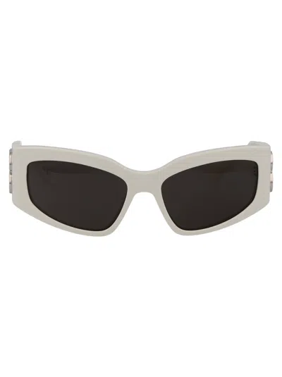 Balenciaga Bb0321s Sunglasses In White-white-grey