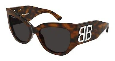 Pre-owned Balenciaga Bb0322s-003 Havana Sunglasses In Gray
