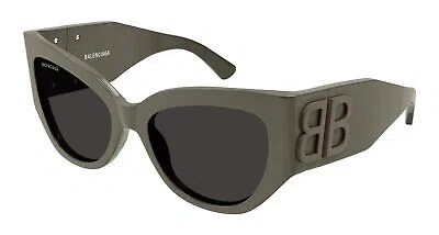 Pre-owned Balenciaga Bb0322s-004 Brown Brown Grey Sunglasses