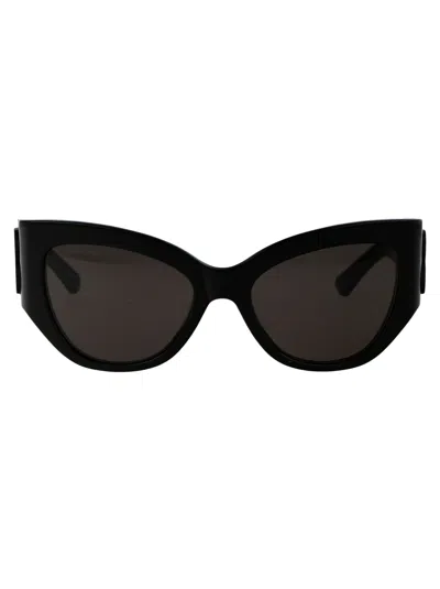 Balenciaga Bb0322s Sunglasses In 001 Black Black Grey