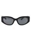 Balenciaga Gray Cat-eye Sunglasses In Black