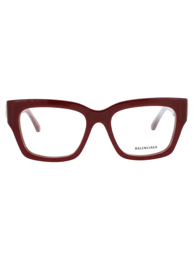 Balenciaga Bb0325 O Eyeglasses In Burgundy - Demo