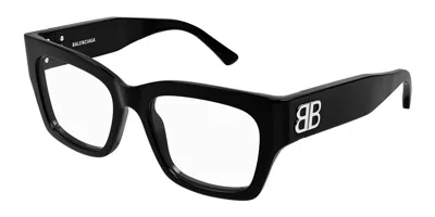 Balenciaga Bb0325o Asian Fit 006 Women's Glasses Black Size 54 - Free Lenses - Blue Light Block Available