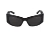 Balenciaga Grey Rectangular Ladies Sunglasses Bb0096s 001 51