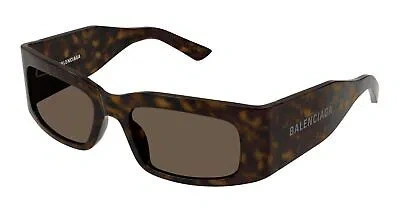 Pre-owned Balenciaga Bb0328s-002 Havana Sunglasses In Brown