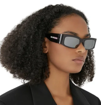 Pre-owned Balenciaga Bb0328s-003 Grey Sunglasses In Silver