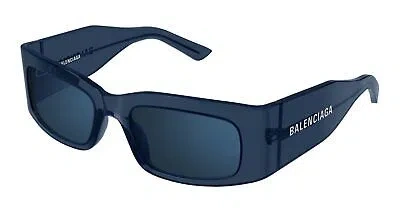 Pre-owned Balenciaga Bb0328s-004 Blue Sunglasses