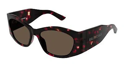 Pre-owned Balenciaga Bb0329s-002 Havana Sunglasses