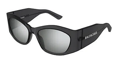 Pre-owned Balenciaga Bb0329s-003 Grey Sunglasses In Silver