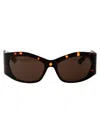 Balenciaga Bb0327s Sunglasses In 002 Havana Havana Brown