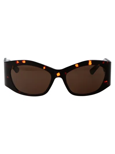 Balenciaga Bb0329s Sunglasses In 002 Havana Havana Brown