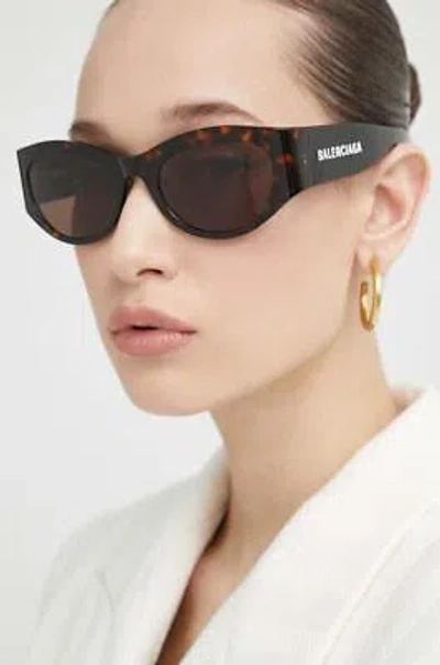 Pre-owned Balenciaga Bb0330sk-002 Havana Sunglasses