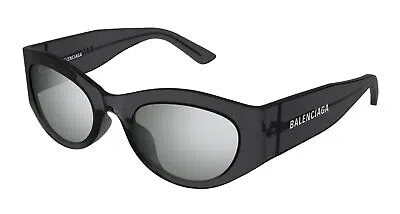 Pre-owned Balenciaga Bb0330sk-003 Grey Sunglasses In Silver