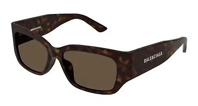 Pre-owned Balenciaga Bb0331sk-002 Havana Sunglasses In Brown