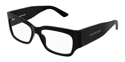 Balenciaga Bb0332o Asian Fit 001 Men's Glasses Black Size 54 - Free Lenses - Blue Light Block Available