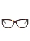 Balenciaga Bb0332o Rectangle-frame Glasses In Brown