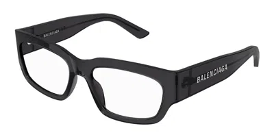 Balenciaga Bb0334o Asian Fit 004 Men's Glasses Clear Size 54 - Free Lenses - Blue Light Block Available In Gray