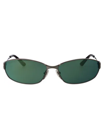 Balenciaga Bb0336s Sunglasses In 005 Grey Grey Green