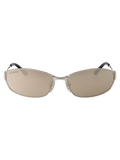 Balenciaga Bb0336s Sunglasses In 006 Silver Silver Silver