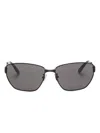 Balenciaga Bb0337sk Square-frame Sunglasses In 褐色