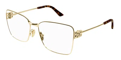 Balenciaga Demo Cat Eye Ladies Eyeglasses Bb0339o 003 59 In Gold