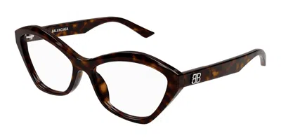 Balenciaga Bb0341o 002 Women's Glasses Tortoiseshell Size 56 - Free Lenses - Blue Light Block Available In Brown