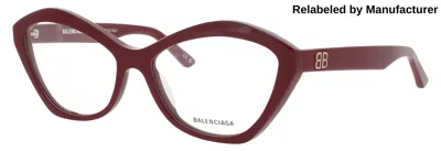 Balenciaga Bb0341o Acetate Eyeglasses 58-16-145 In Burgundy