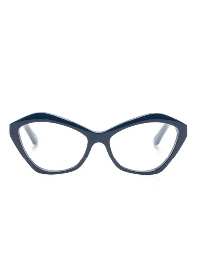 Balenciaga Bb0341o Cat-eye Glasses In 蓝色