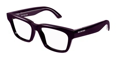 Balenciaga Eyeglasses  Bb0344o 004 Grey Grey Transparent 53/17/145 In Metallic