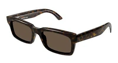 Pre-owned Balenciaga Bb0345s-002 Havana Sunglasses In Brown