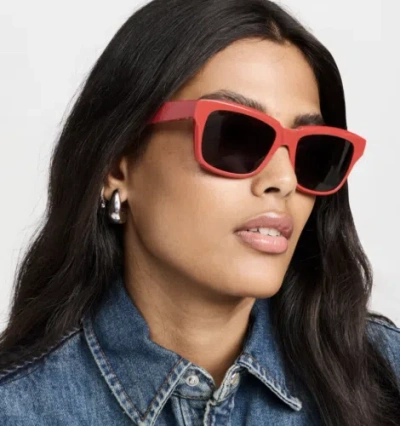 Pre-owned Balenciaga Bb0346s-004 Red Sunglasses In Gray