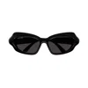 Balenciaga Palazzo Rectangle Frame Sunglasses Sunglasses In Black