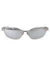 Balenciaga Grey Cat Eye Ladies Sunglasses Bb0335s 001 65 In Silver-silver-silver