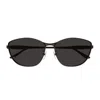 Balenciaga Bb0358sk Linea Extreme 001 Grey Grey Sunglasses In Gray