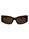 Balenciaga Bb0360s Sunglasses In Havana-havana-brown
