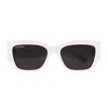 Balenciaga Logo-plaque Sunglasses In White