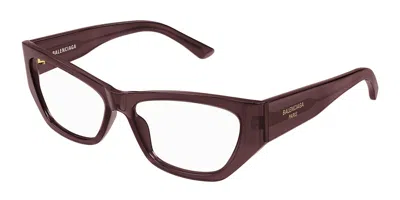 Balenciaga Bb0372o Women's Glasses, Purple, Size 55
