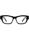 Balenciaga 54mm Rectangular Optical Glasses In Black