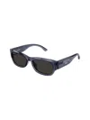 Balenciaga Bb0390 - Crystal Grey Sunglasses In Neutral