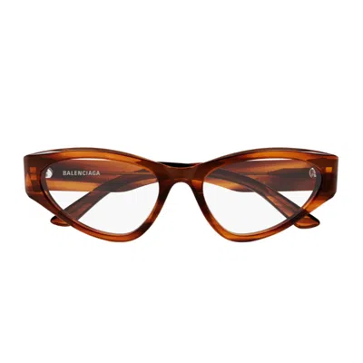 Balenciaga Bb0391o Linea Everyday 002 Havana Glasses In Brown