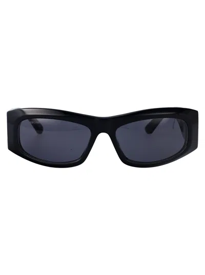 Balenciaga Bb0395s Sunglasses In Blue-blue-blue