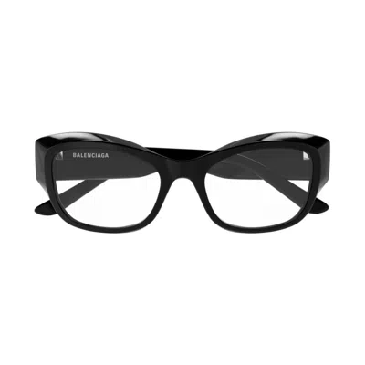 BALENCIAGA BB0398O-005BLACK-BLACK-TRANSPARENT
