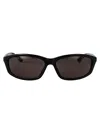 Balenciaga Black Hamptons Rectangle-frame Sunglasses In Black-black-grey